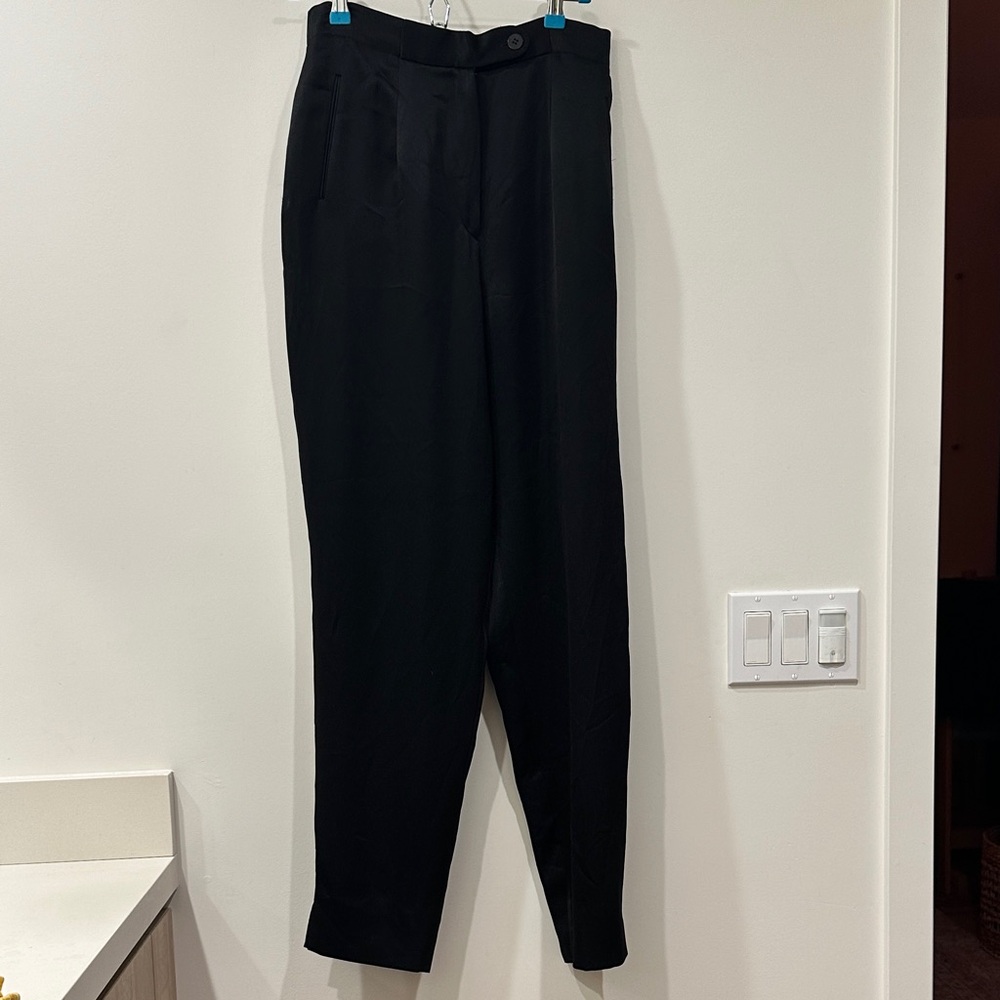 Tahari Satin black trousers